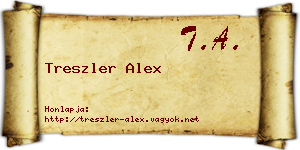 Treszler Alex névjegykártya